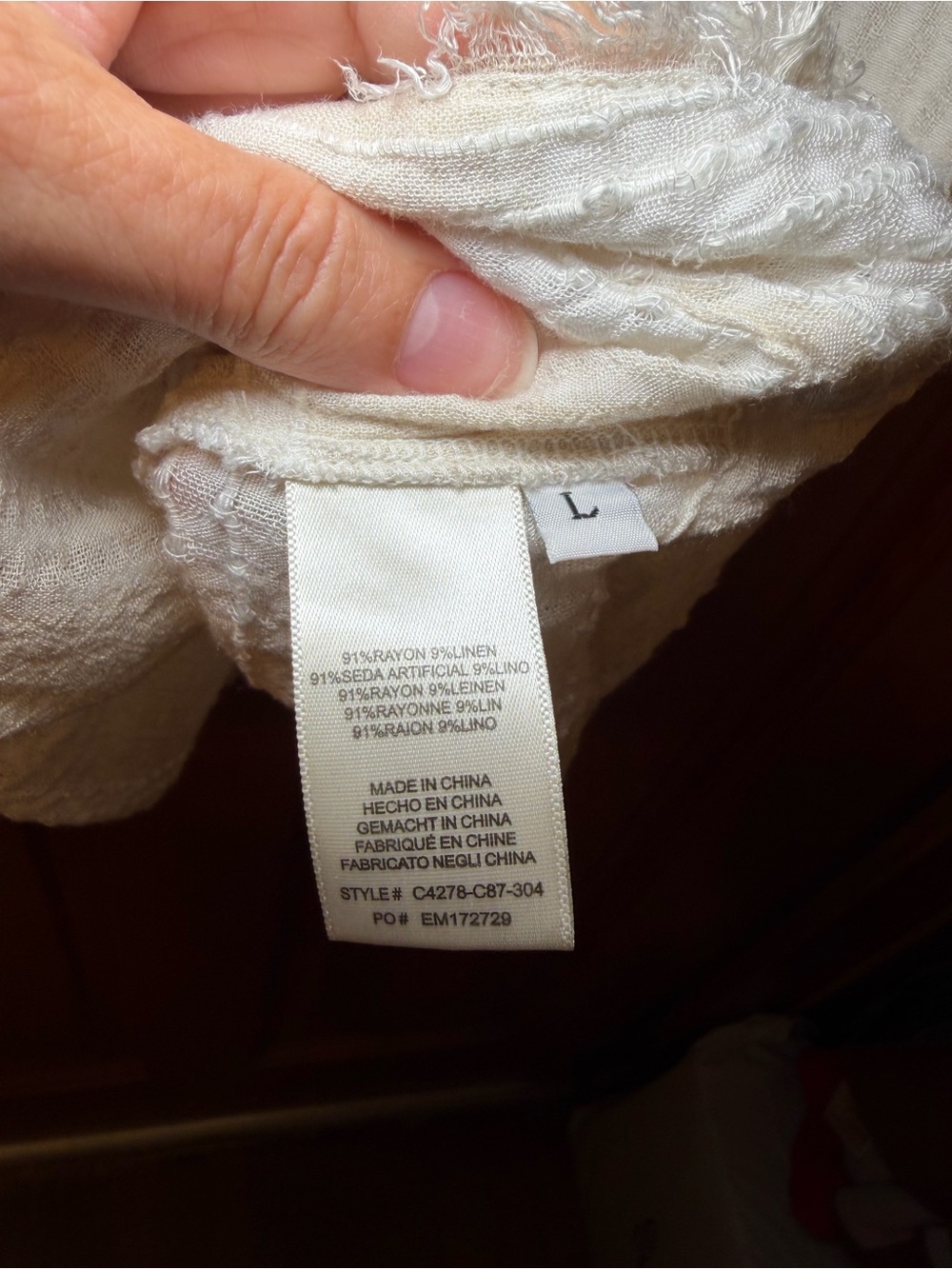 Evereve Cloth & Stone Cream Textured Sleeveless Tank Top size L - Picture 8 of 16